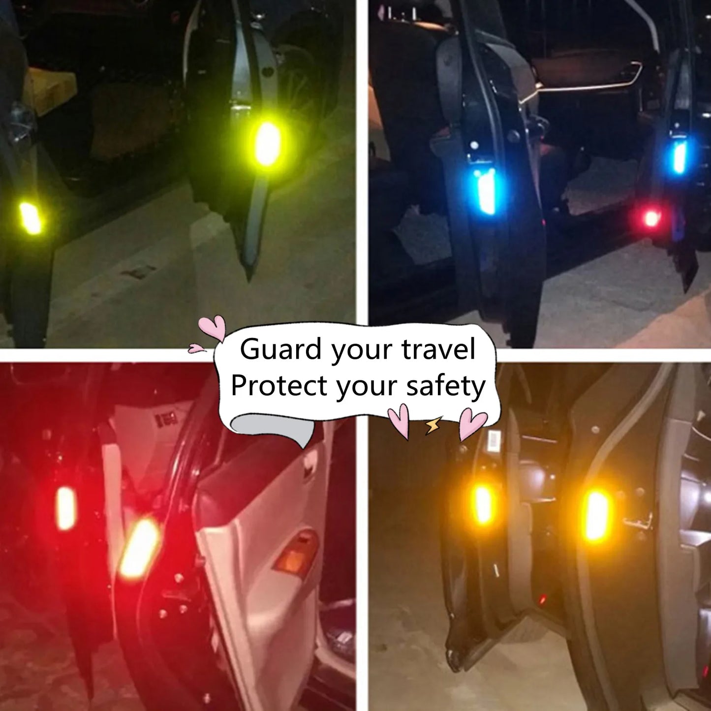 Sticker - 6pcs Reflective Warning Strips