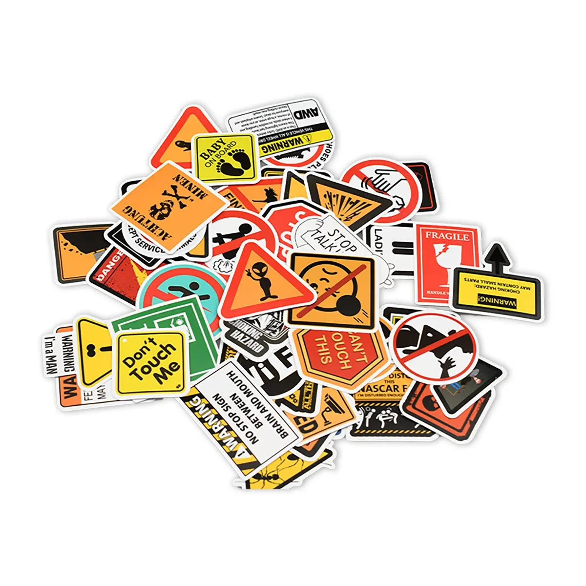 Sticker - 100pcs Cartoon Cool Warning Stickers