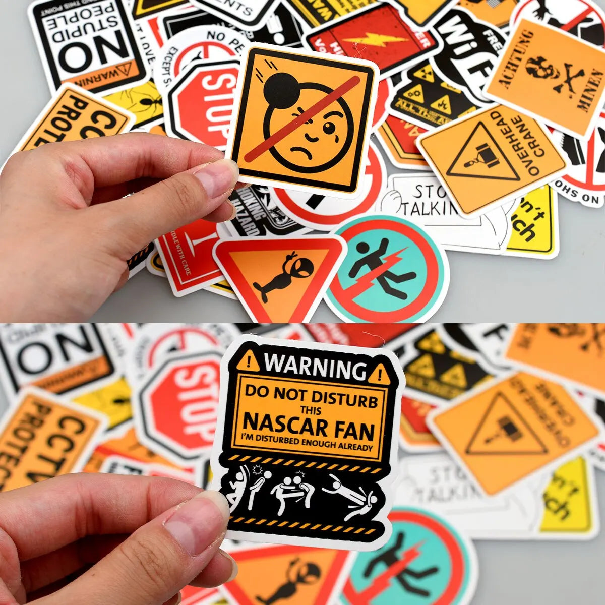 Sticker - 100pcs Cartoon Cool Warning Stickers