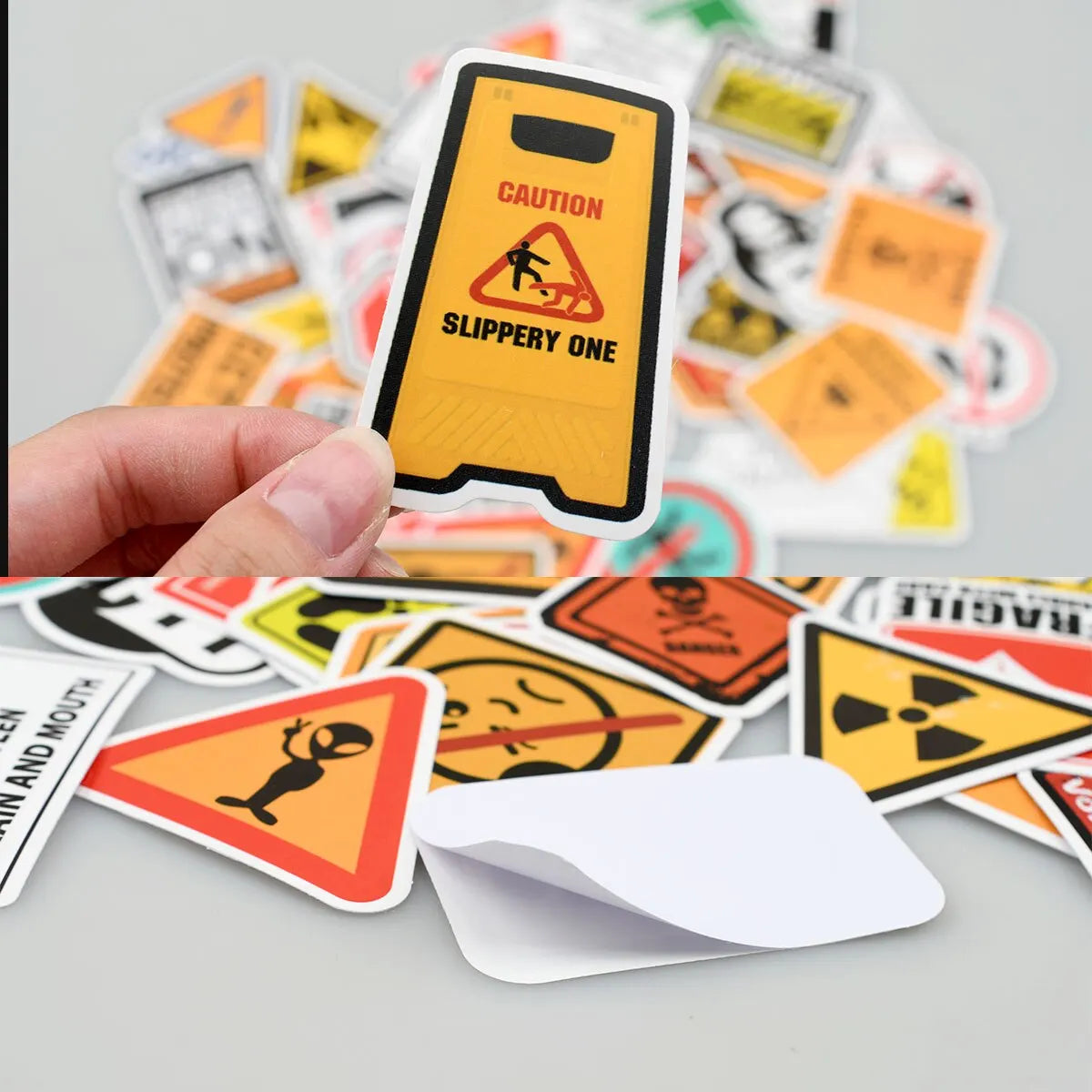 Sticker - 100pcs Cartoon Cool Warning Stickers