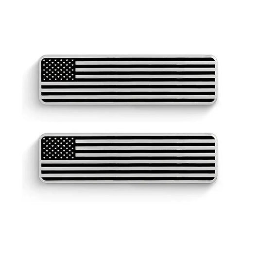 Sticker - 2pcs 3D USA Flag Metal Badge